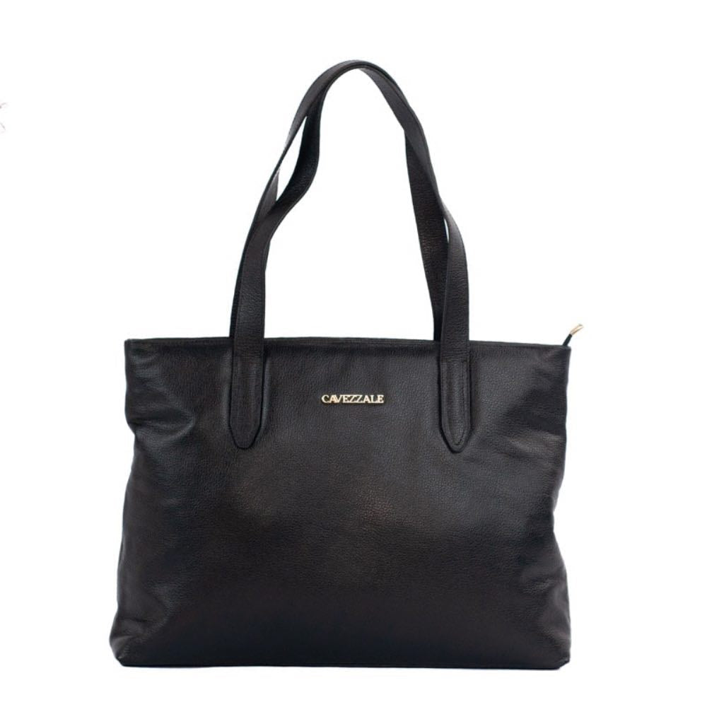 Shopping Bag Grande de Couro Floater La Fenice Preto 105488