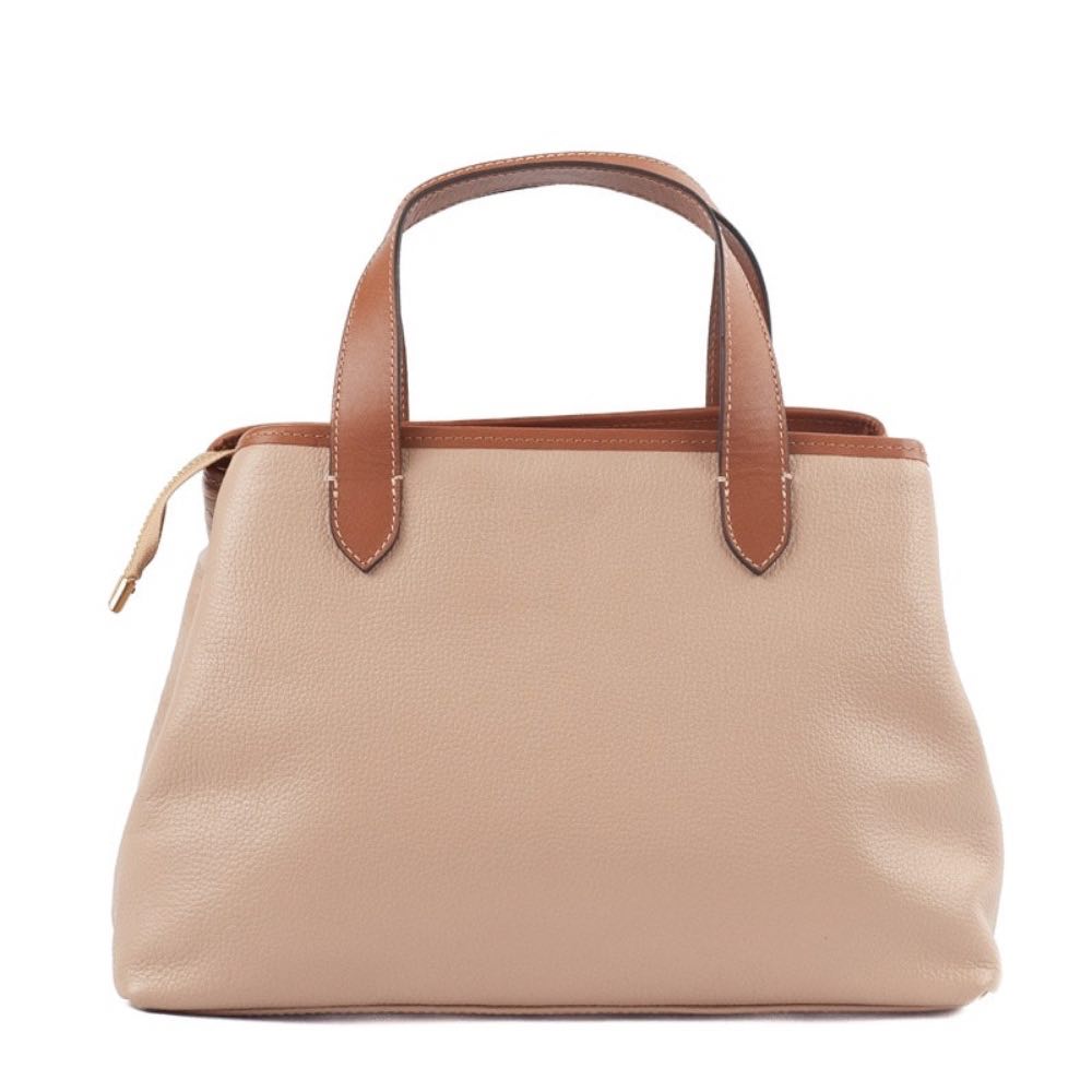 Tote Bag Grande de Couro Monograma La Fenice Palha/Canyon 105486