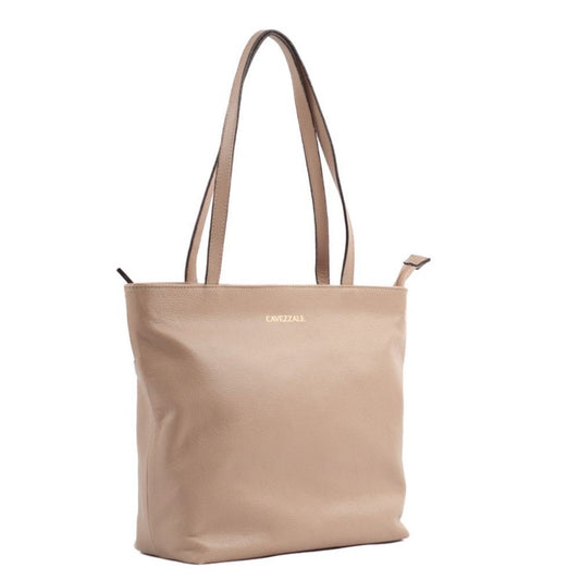 Shopping Bag Grande de Couro Roma La Fenice Taupe 103280