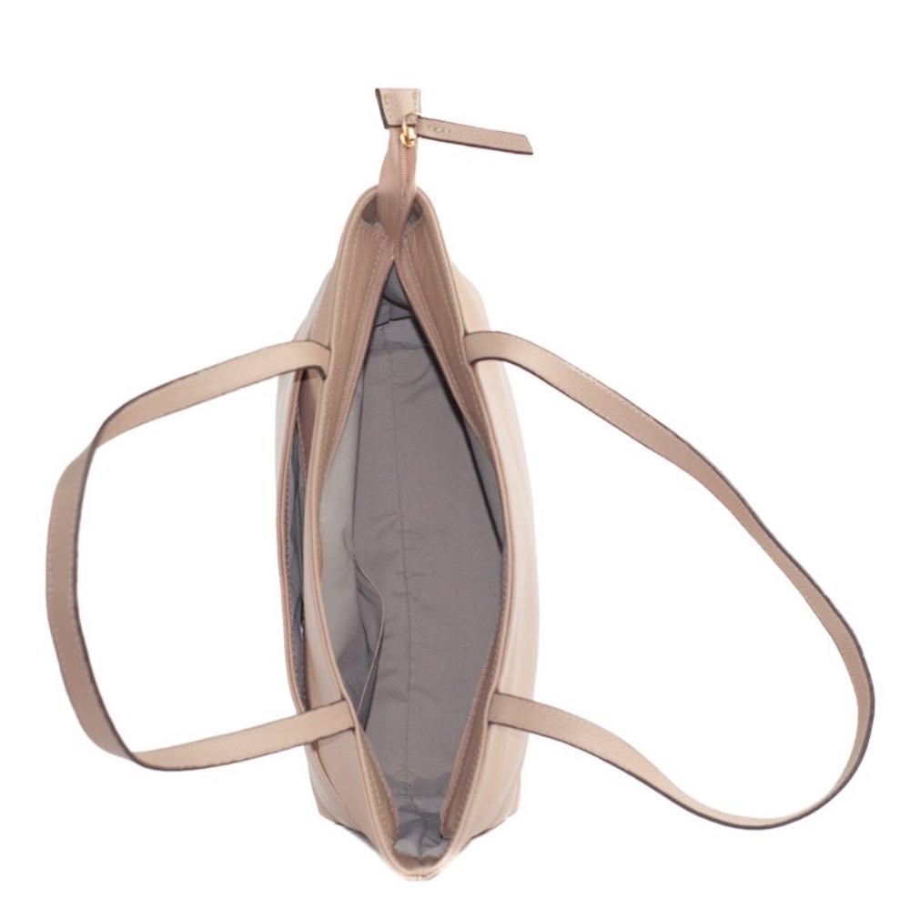 Shopping Bag Grande de Couro Roma La Fenice Taupe 103280