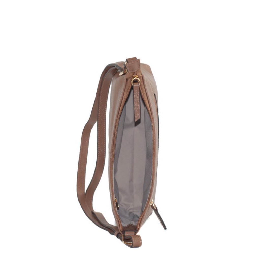 Bolsa Tiracolo Média de Couro La Fenice Arábica 105497
