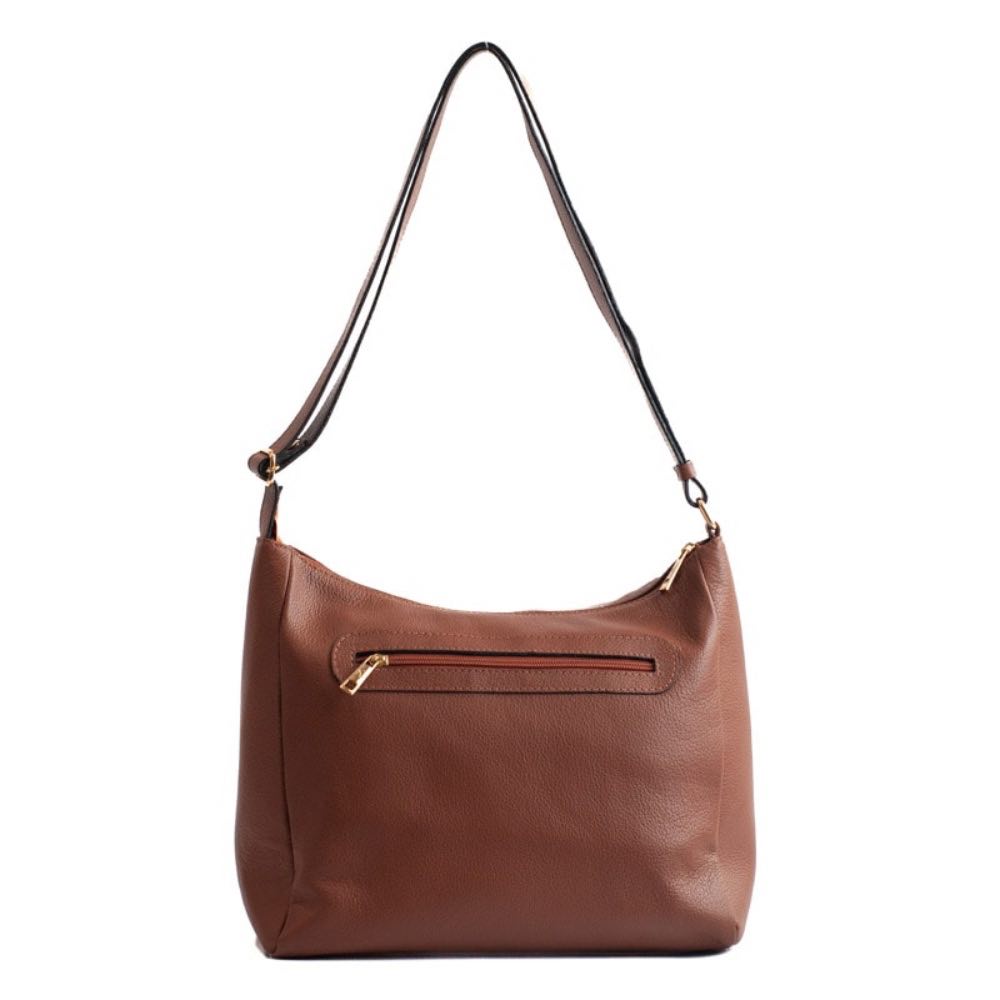 Bolsa Hobo Grande Couro Soft La Fenice Caramelo 105661