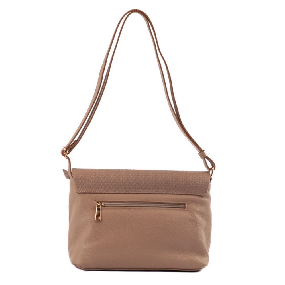 Bolsa Satchel Média Couro Soft La Fenice Nude 105663