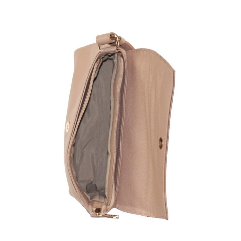 Bolsa Satchel Média Couro Soft La Fenice Nude 105663
