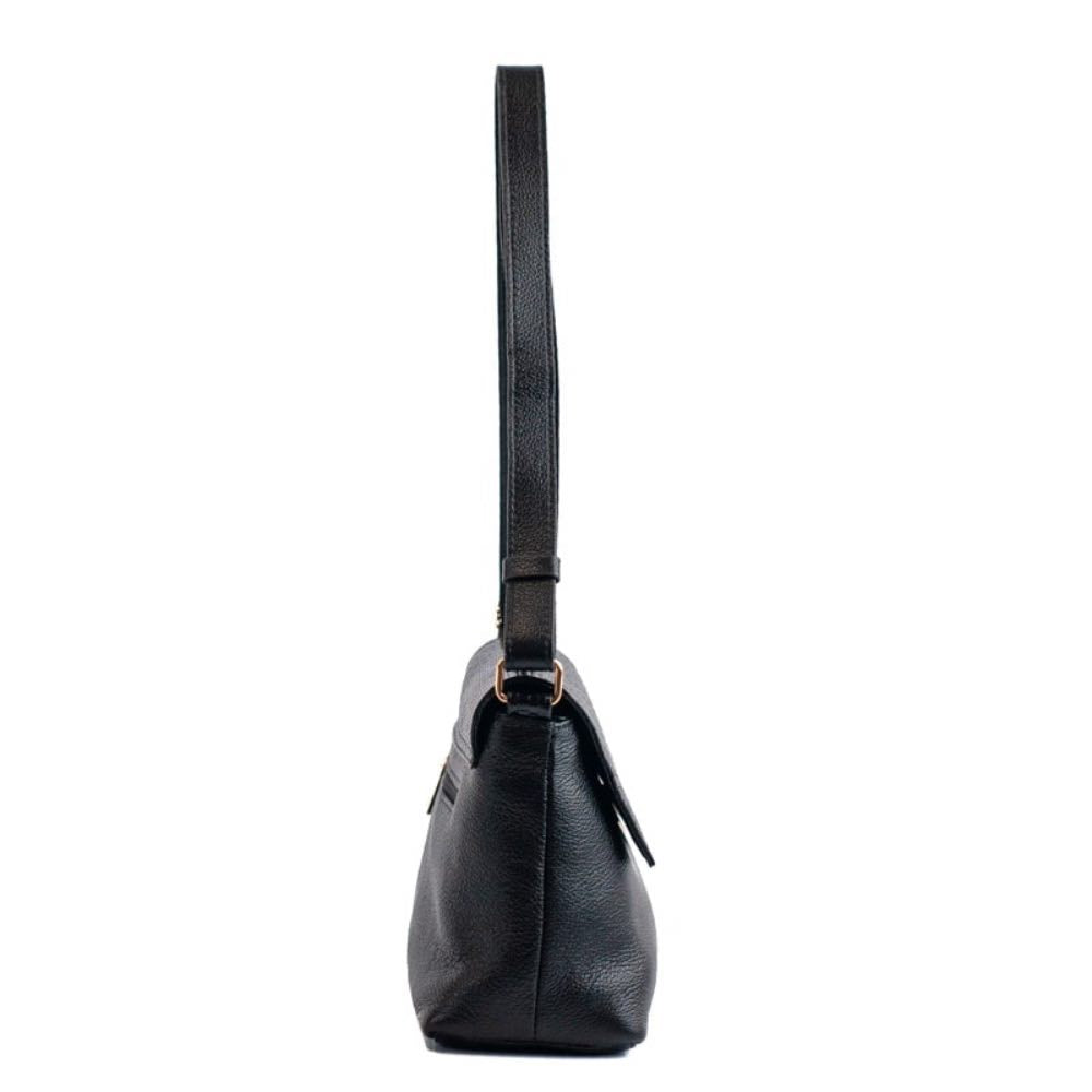 Bolsa Satchel Média Couro Soft La Fenice Preto 105663
