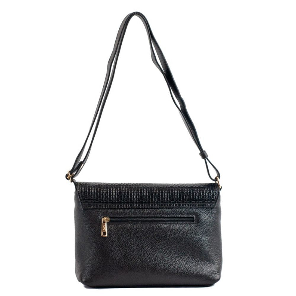 Bolsa Satchel Média Couro Soft La Fenice Preto 105663