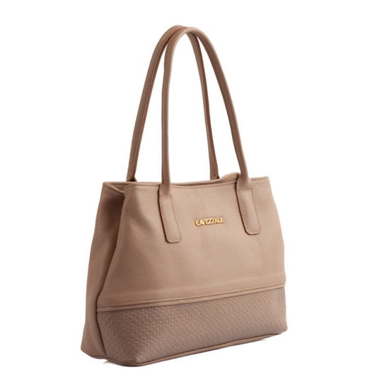 Tote Bag Grande de Couro Soft La Fenice Nude 105664