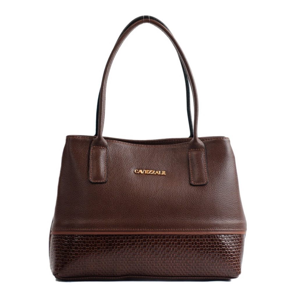 Tote Bag Grande de Couro Soft La Fenice Pinhão 105664