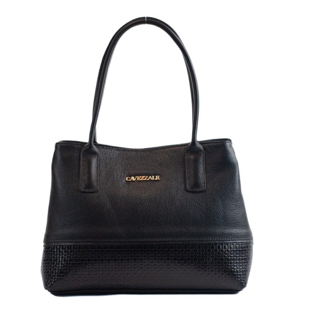Tote Bag Grande de Couro Soft La Fenice Preto 105664