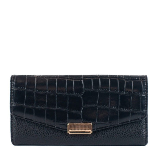 Carteira Feminina Croco La Fenice Preto 105390