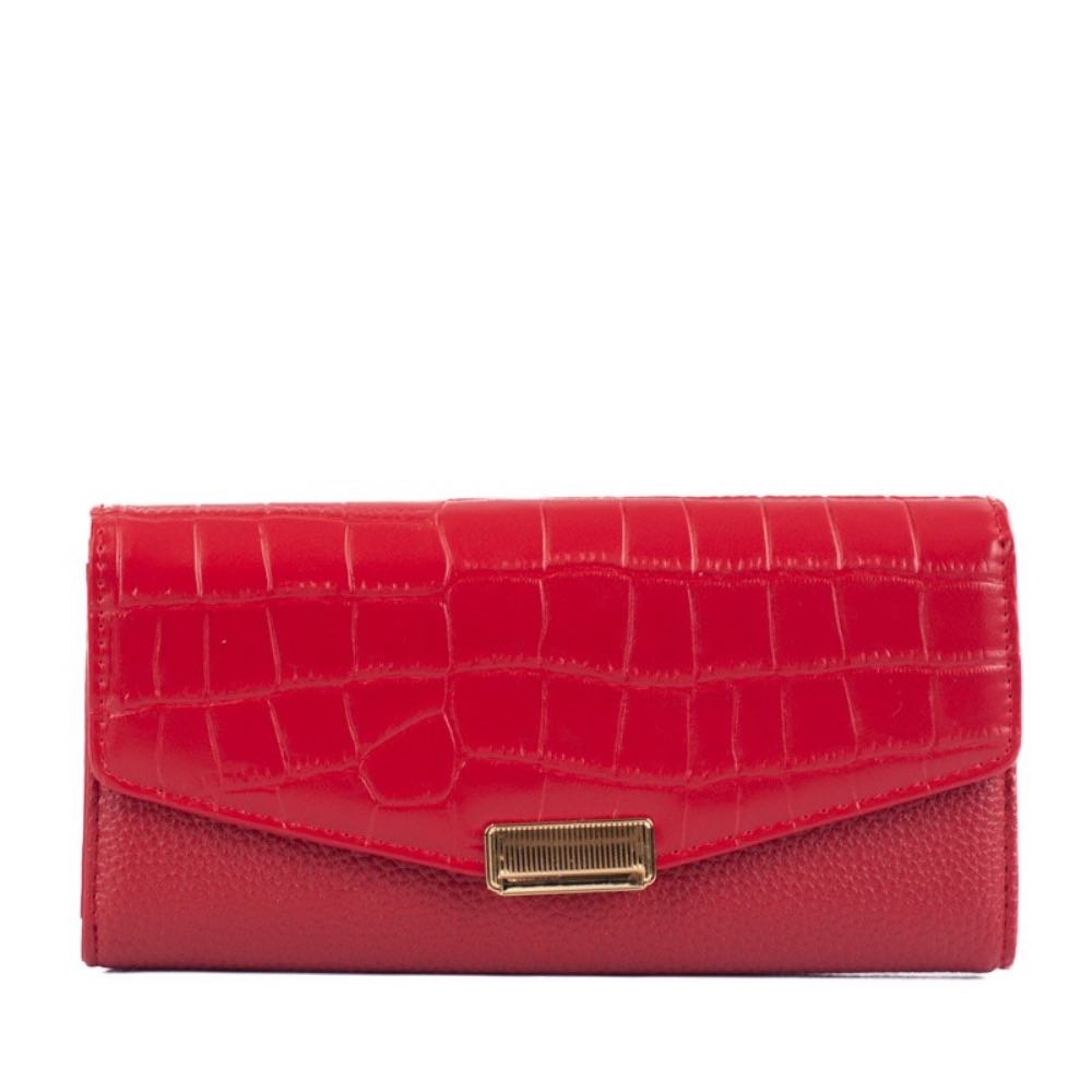 Carteira Feminina Croco La Fenice Vermelho 105390