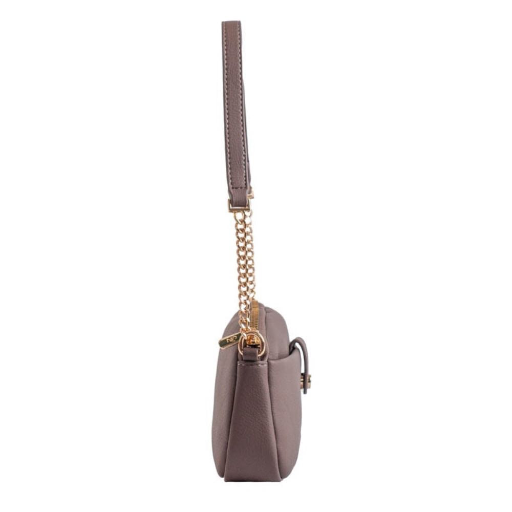 Bolsa Tiracolo Pequena Feminina La Fenice Marrom 105538