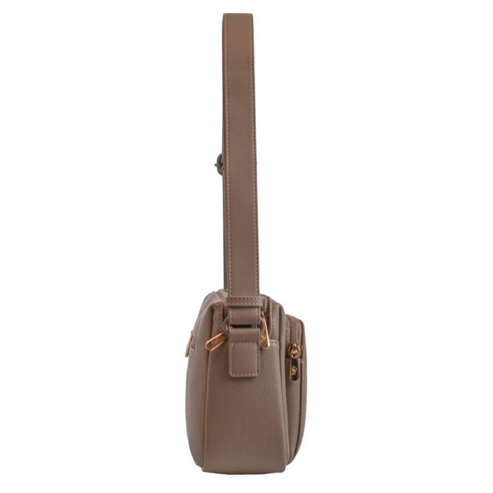 Bolsa Tiracolo Média Feminina La Fenice Bege 105539