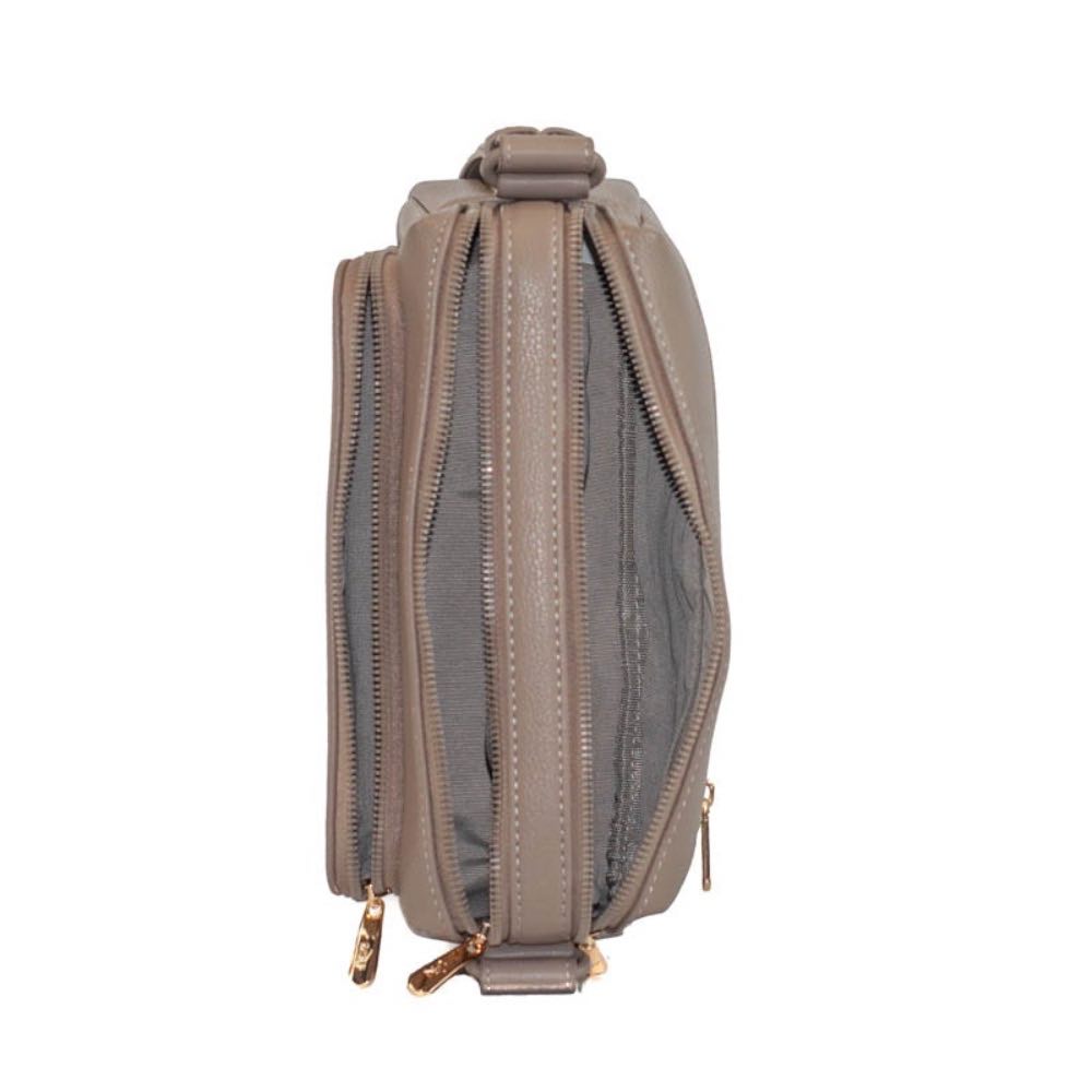 Bolsa Tiracolo Média Feminina La Fenice Bege 105539