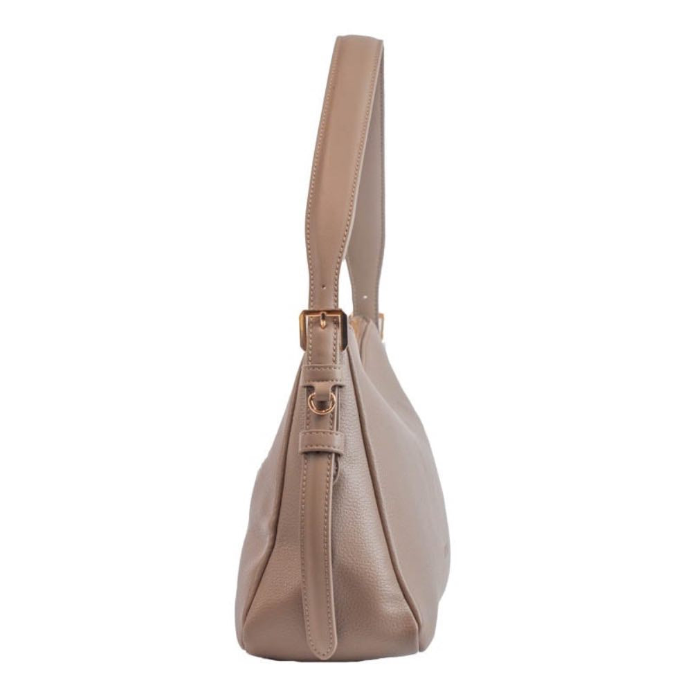 Bolsa Hobo Média Feminina La Fenice Bege 105541