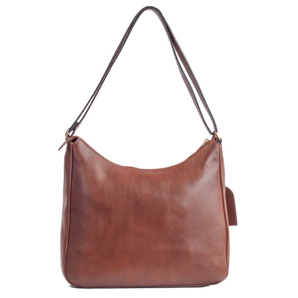 Bolsa Tiracolo Grande de Couro La Fenice Toffee 104520