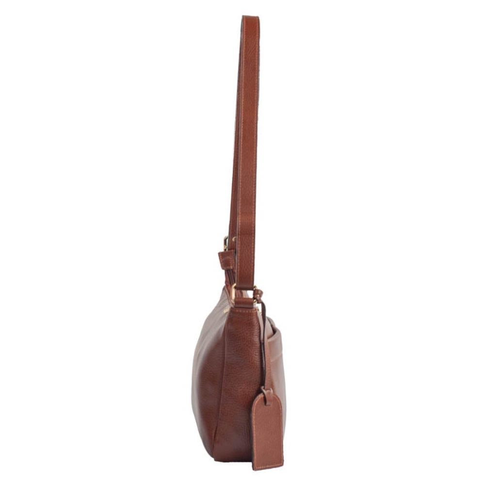 Bolsa Tiracólo Média de Couro Floater La Fenice Toffee 105403