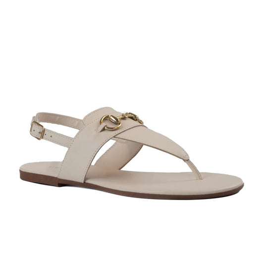 Sandália de Couro Atanado Metal La Fenice Off White 105638