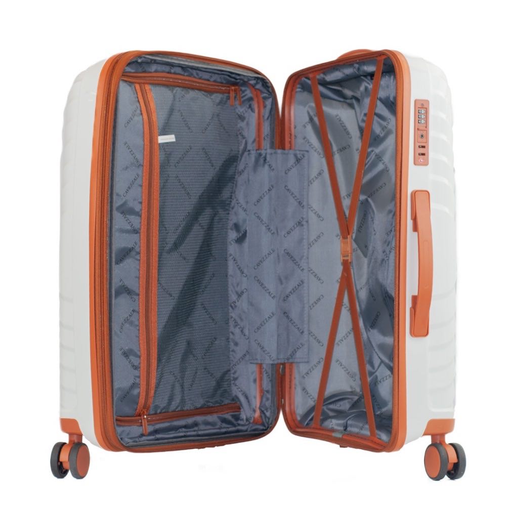 Mala De Viagem Grande Polipropileno Nápoles La Fenice Branco 105534