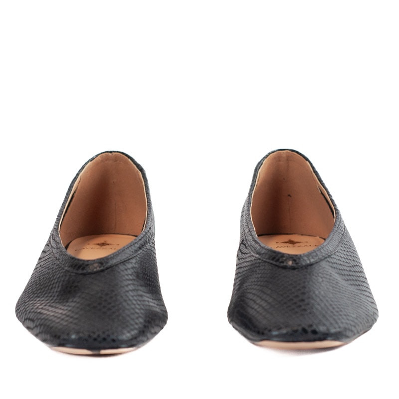 Sapatilha de Couro Snake La Fenice Preto 105729