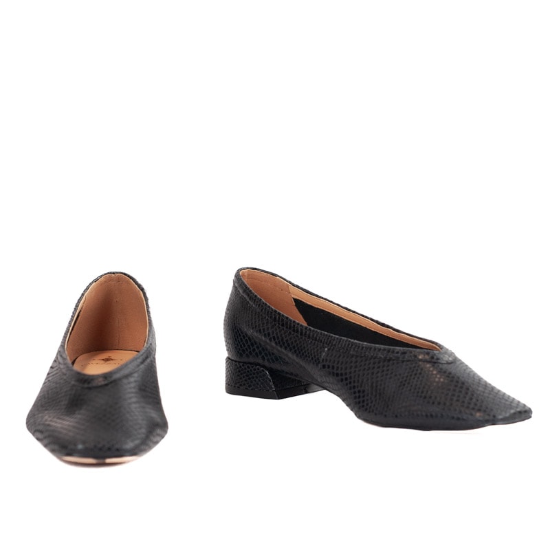 Sapatilha de Couro Snake La Fenice Preto 105729