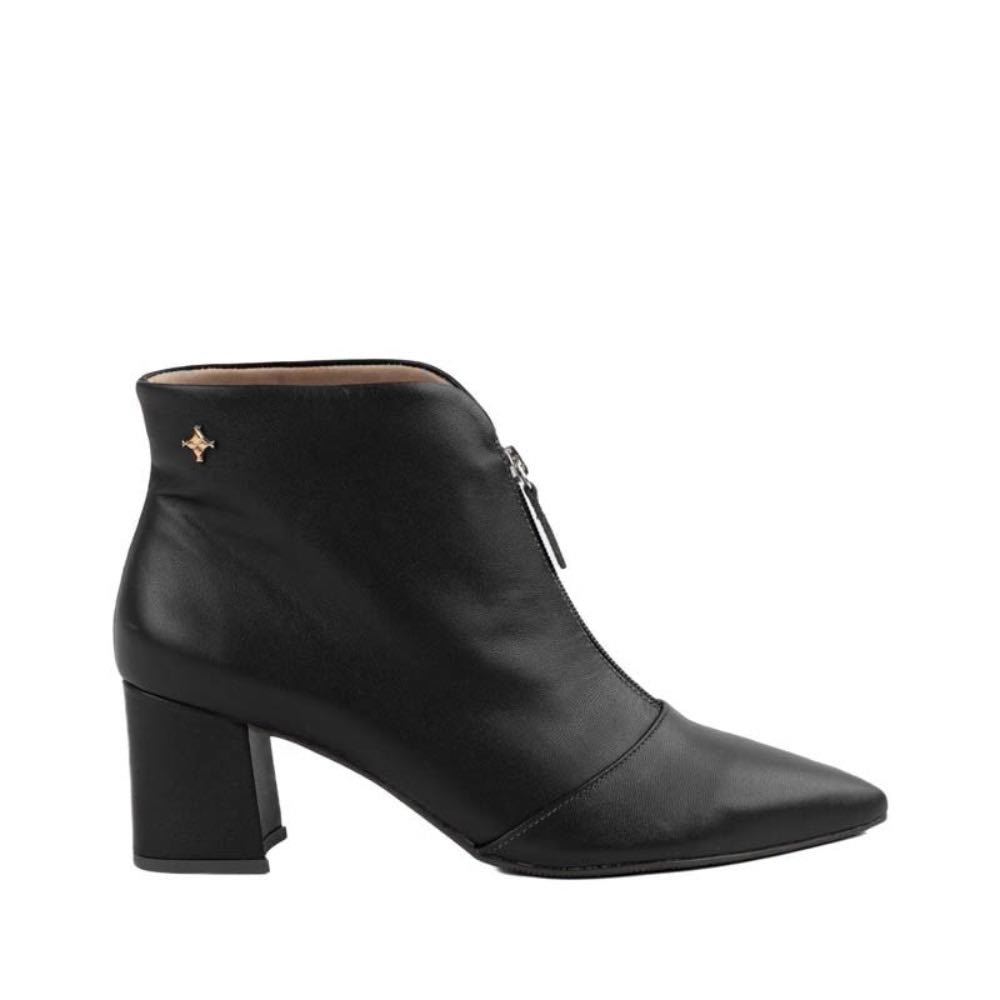 Bota Curta de Couro Snake La Fenice Preto 105745