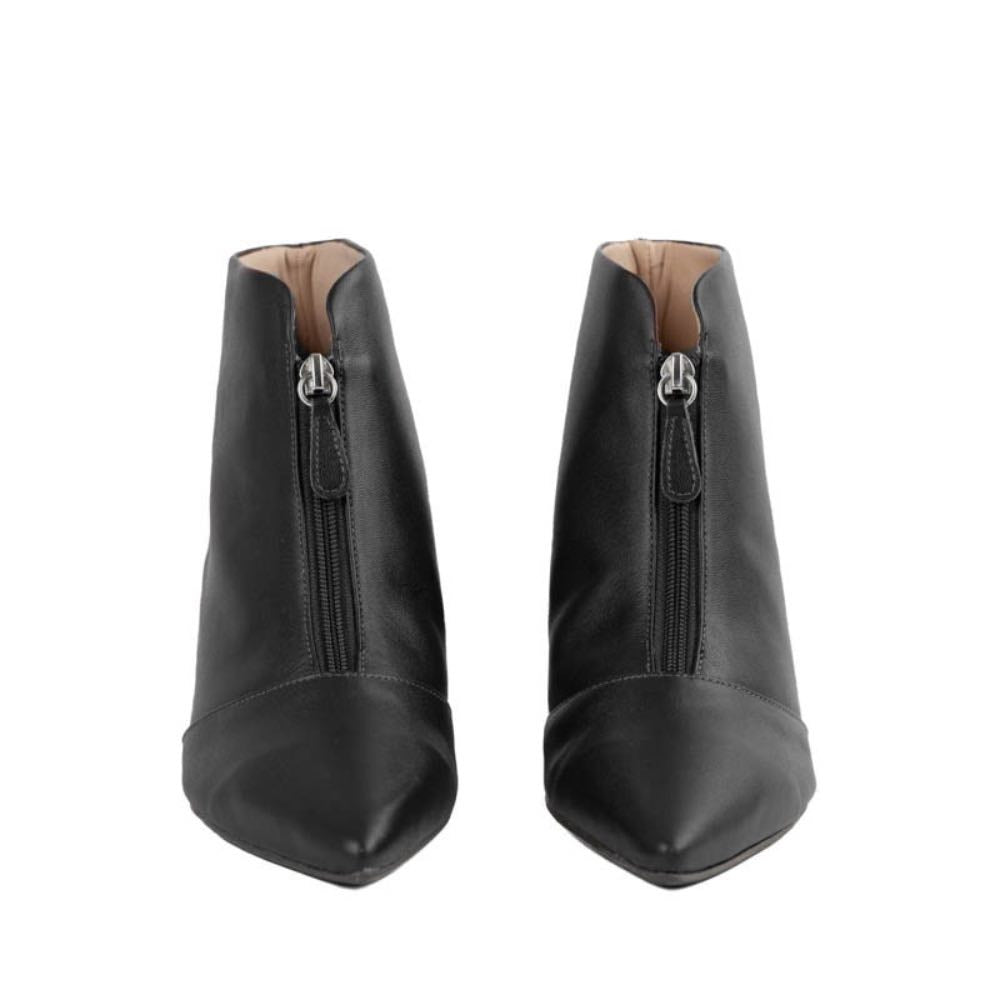 Bota Curta de Couro Snake La Fenice Preto 105745