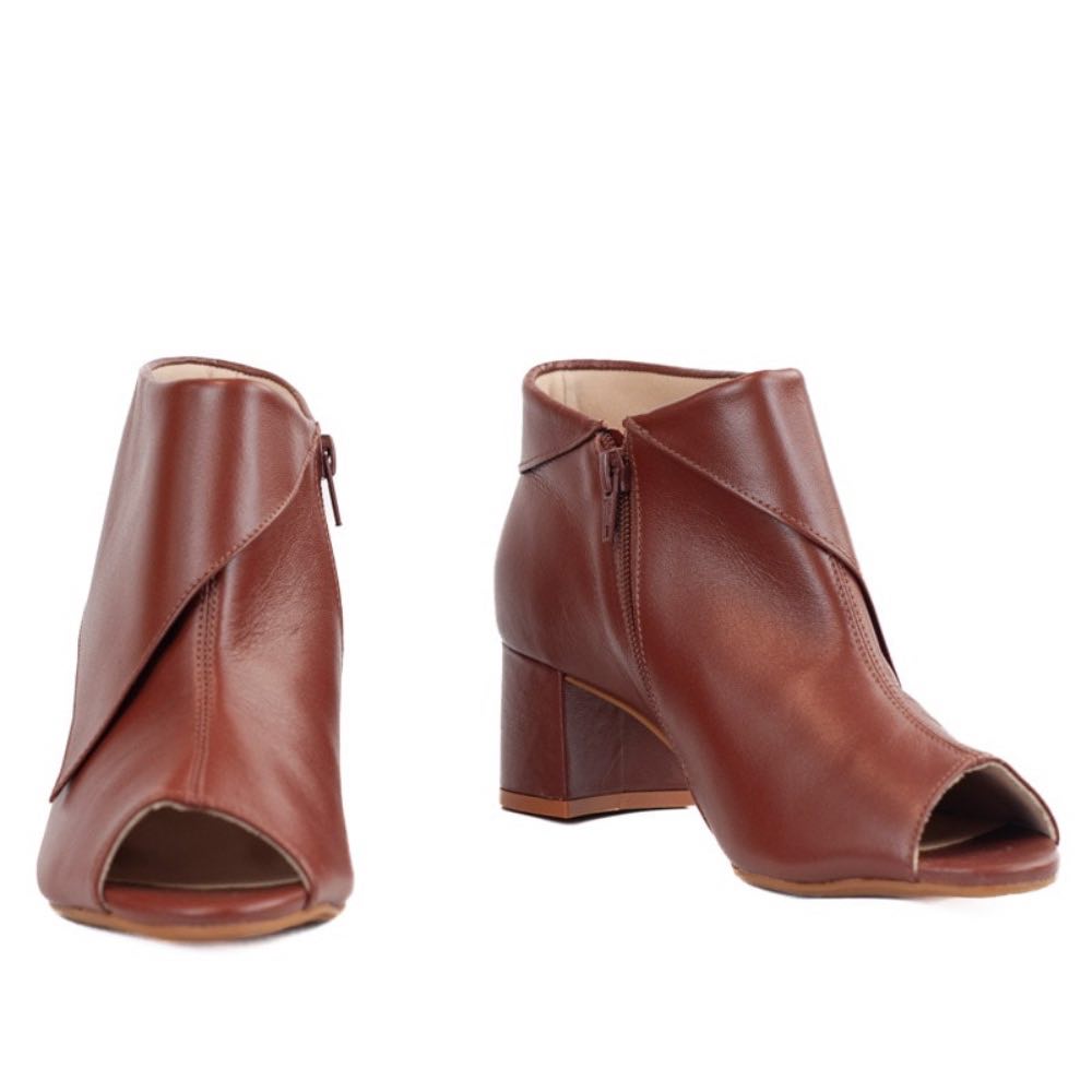 Bota de Couro Veneto La Fenice Conhaque 105747