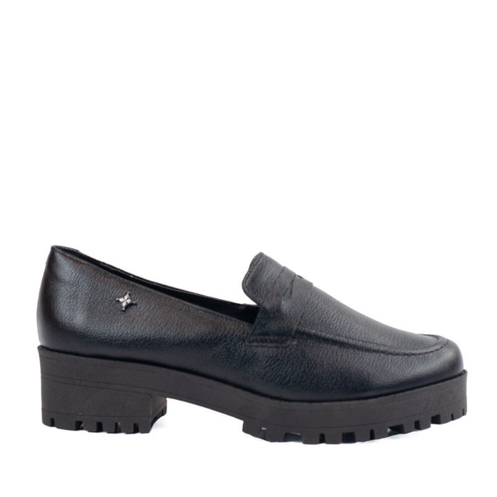 Mocassim de Couro La Fenice Preto 105741