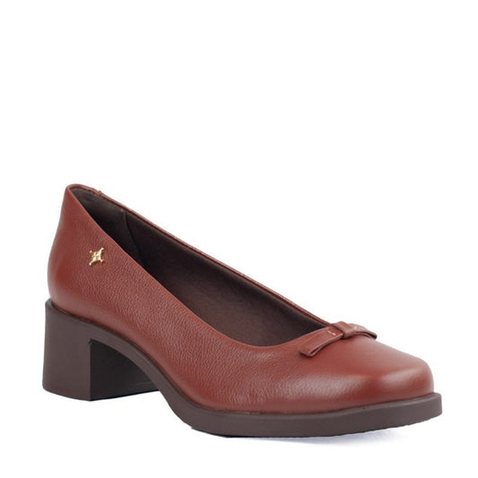Scarpin de Couro La Fenice Conhaque 105742