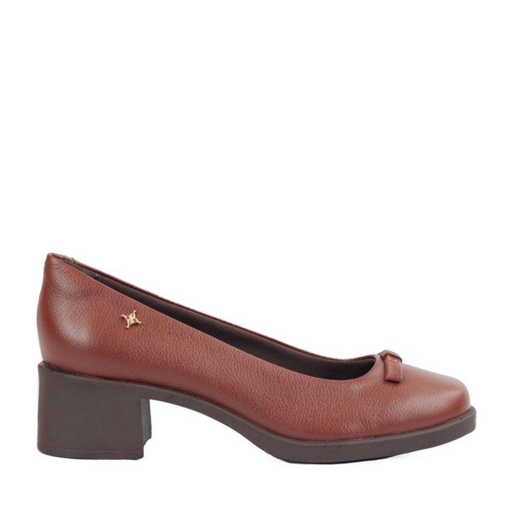 Scarpin de Couro La Fenice Conhaque 105742