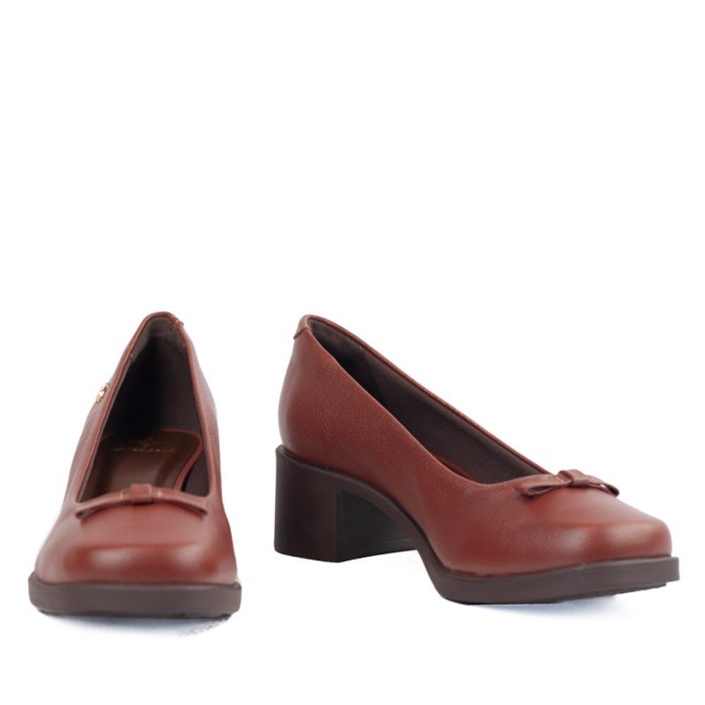 Scarpin de Couro La Fenice Conhaque 105742