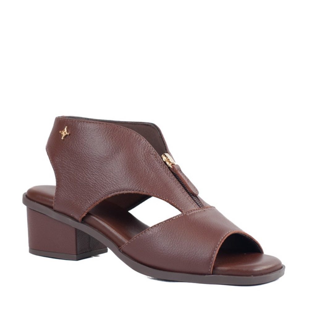 Sandália de Couro La Fenice Chocolate 105744