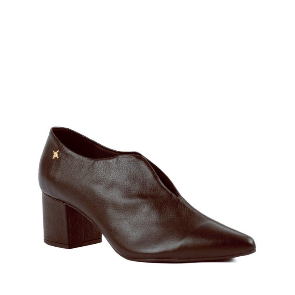 Bota Curta de Couro La Fenice Chocolate 105752
