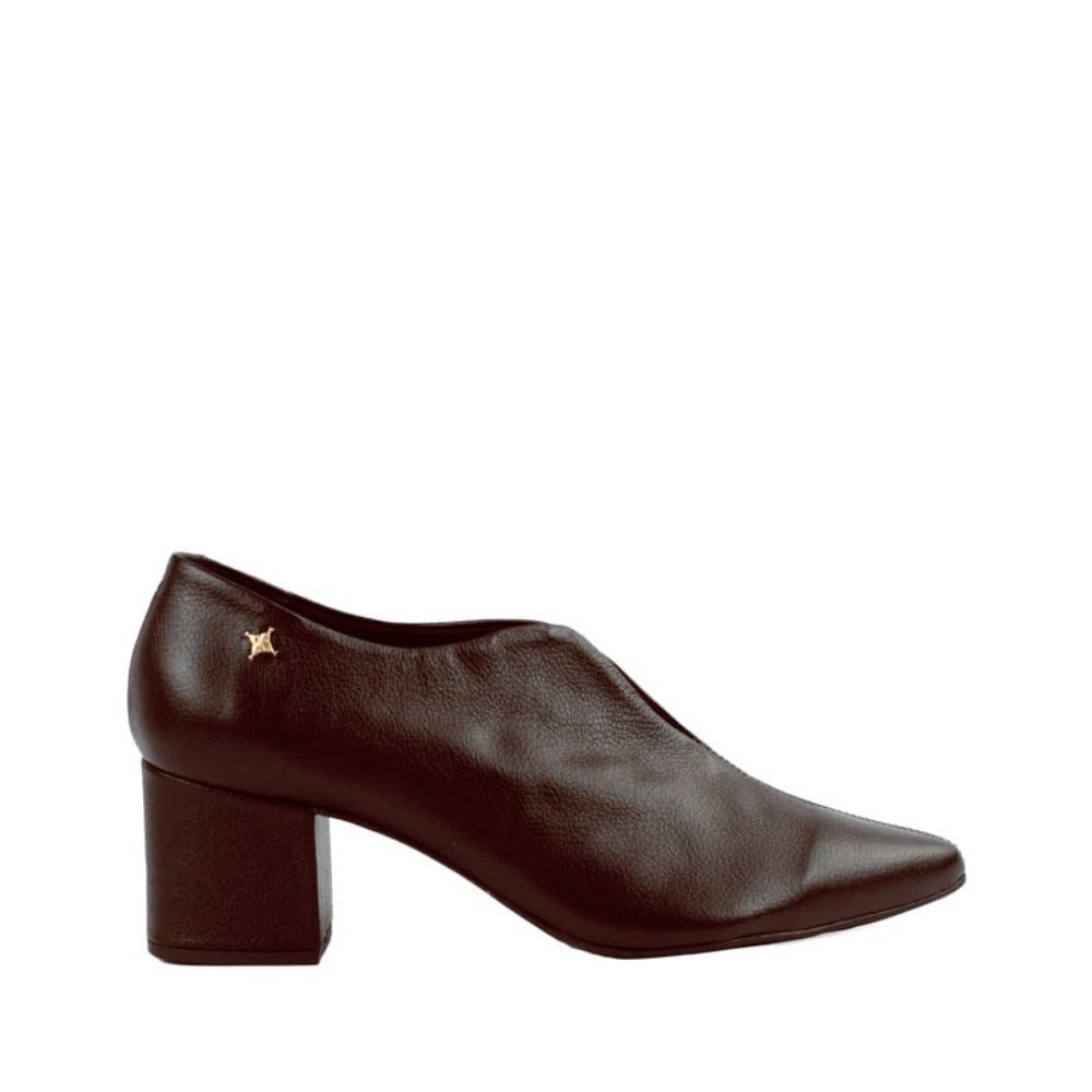 Bota Curta de Couro La Fenice Chocolate 105752