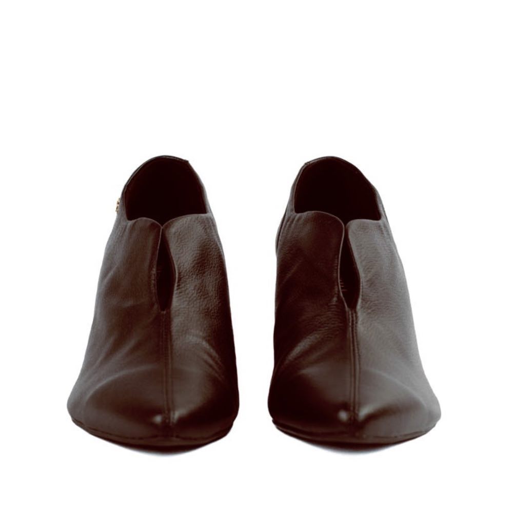 Bota Curta de Couro La Fenice Chocolate 105752