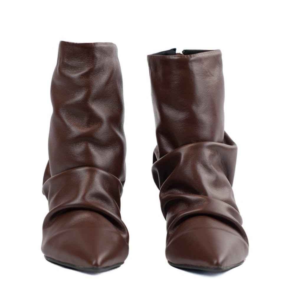 Bota Curta de Couro La Fenice Brown 105718