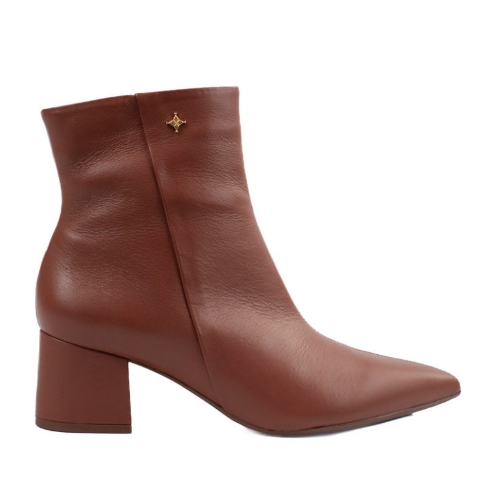 Bota Curta de Couro La Fenice Wood 105719