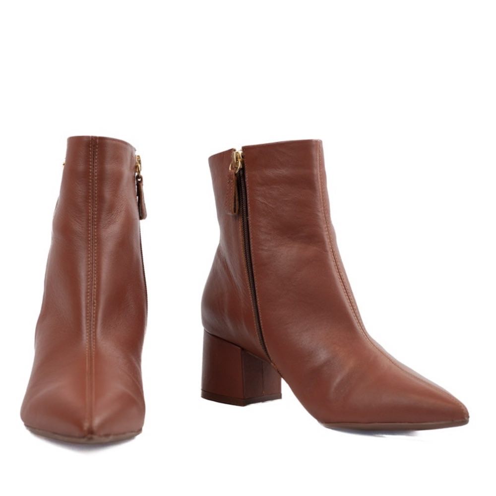 Bota Curta de Couro La Fenice Wood 105719
