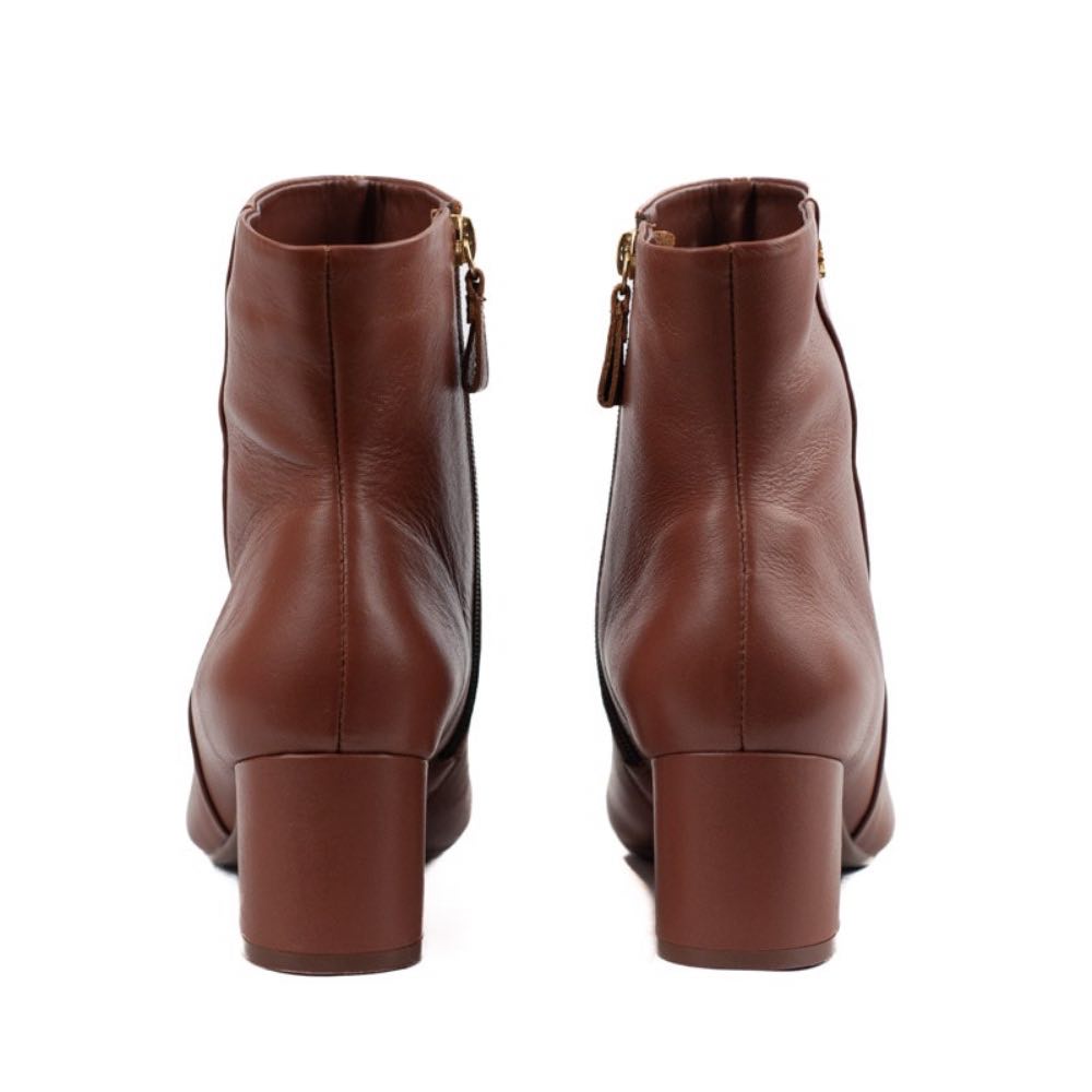 Bota Curta de Couro La Fenice Wood 105719