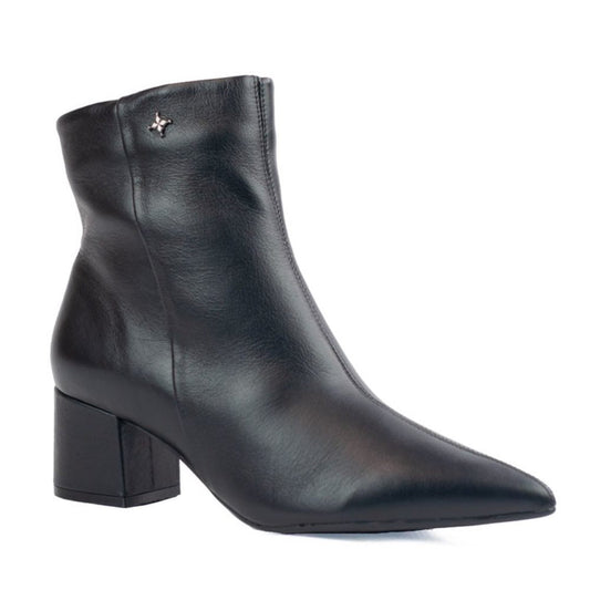 Bota Curta de Couro La Fenice Preto 105719