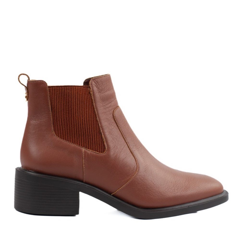 Bota Curta de Couro La Fenice Wood 105720