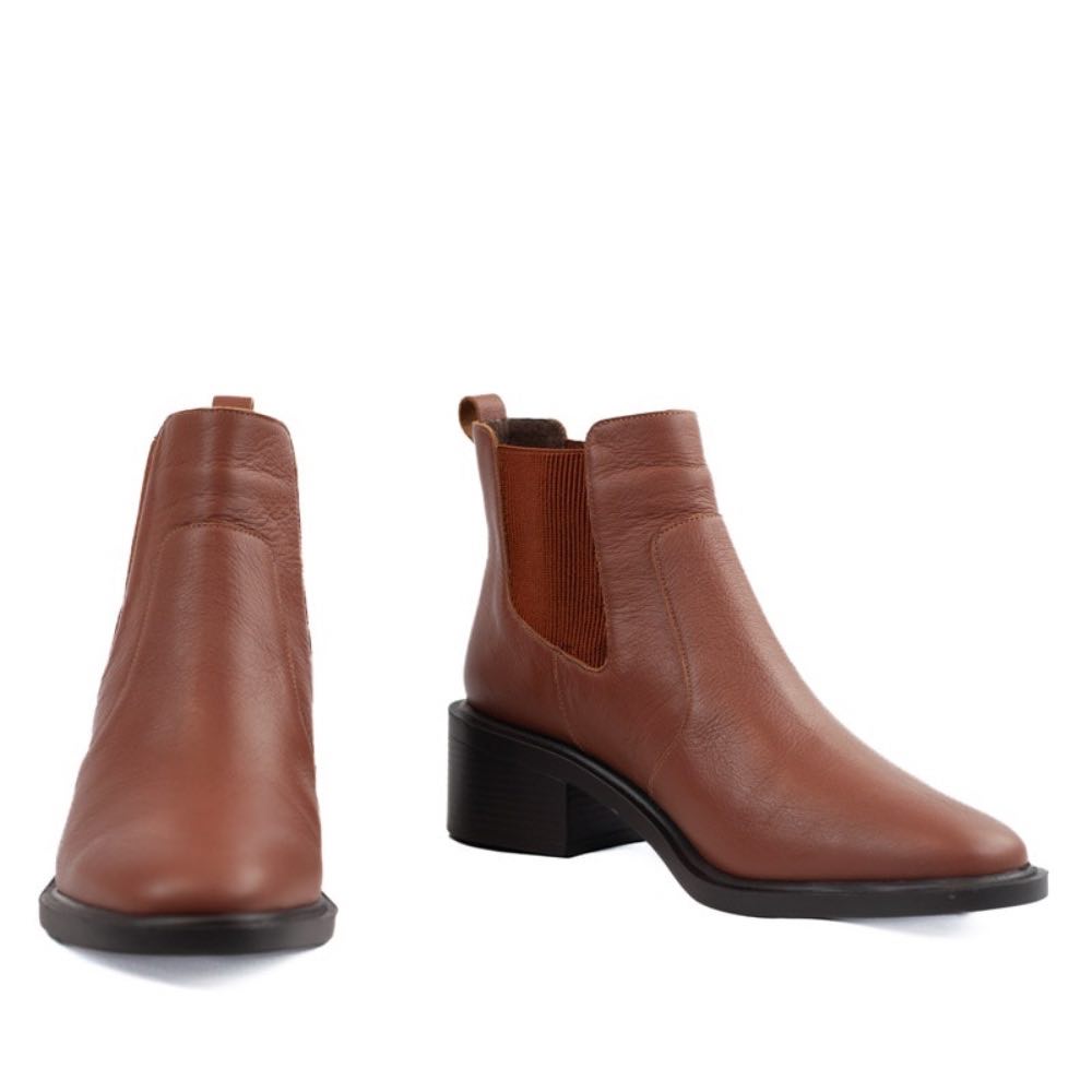 Bota Curta de Couro La Fenice Wood 105720