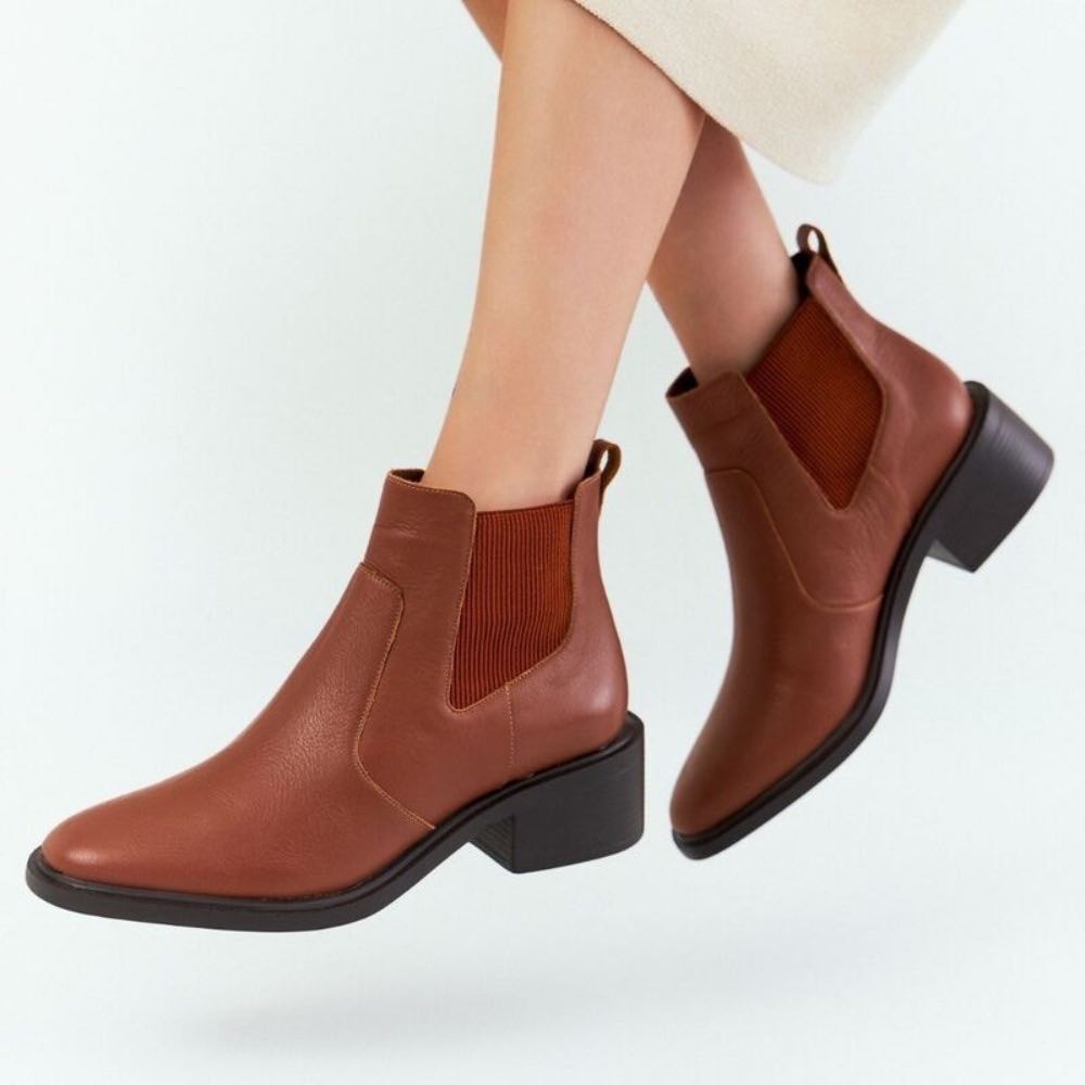 Bota Curta de Couro La Fenice Wood 105720
