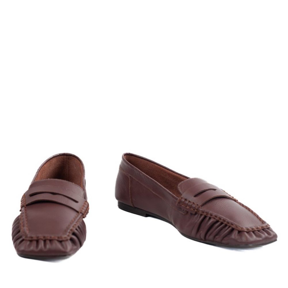 Mocassim de Couro Veneto La Fenice Marrom 105723