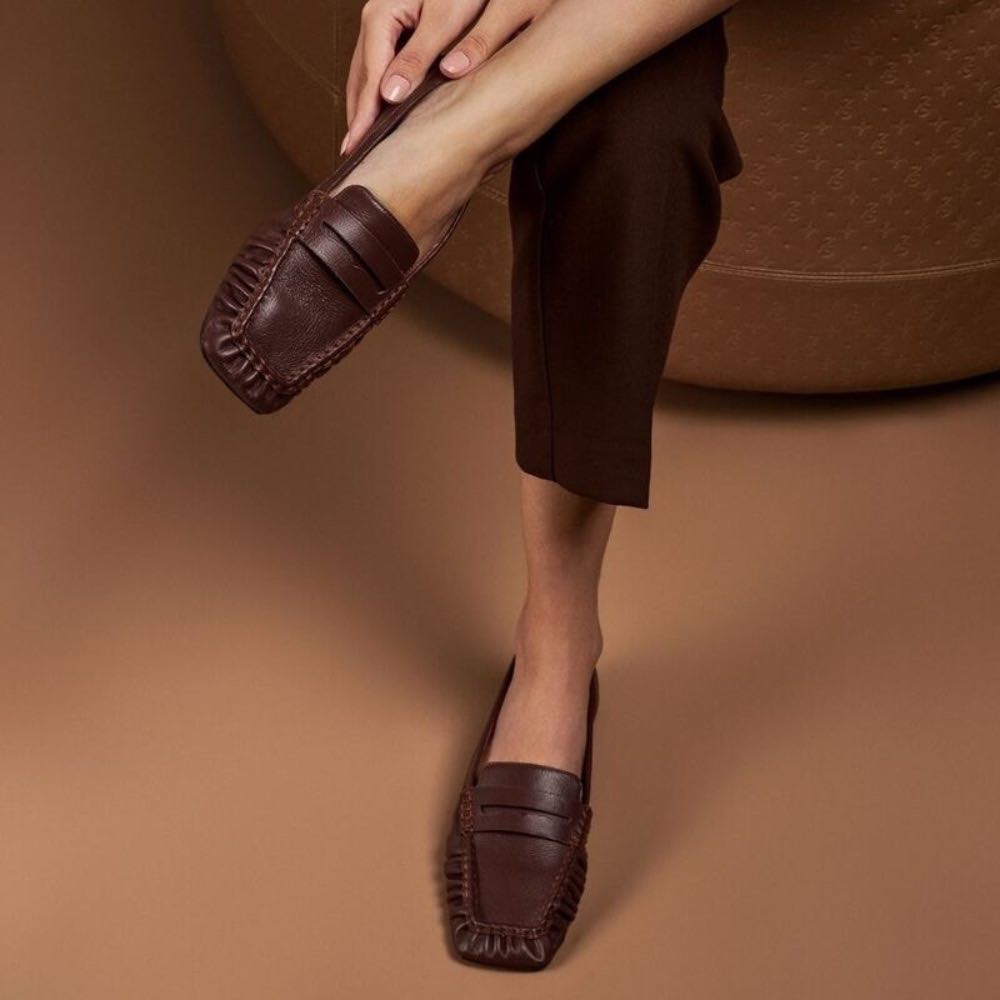 Mocassim de Couro Veneto La Fenice Marrom 105723