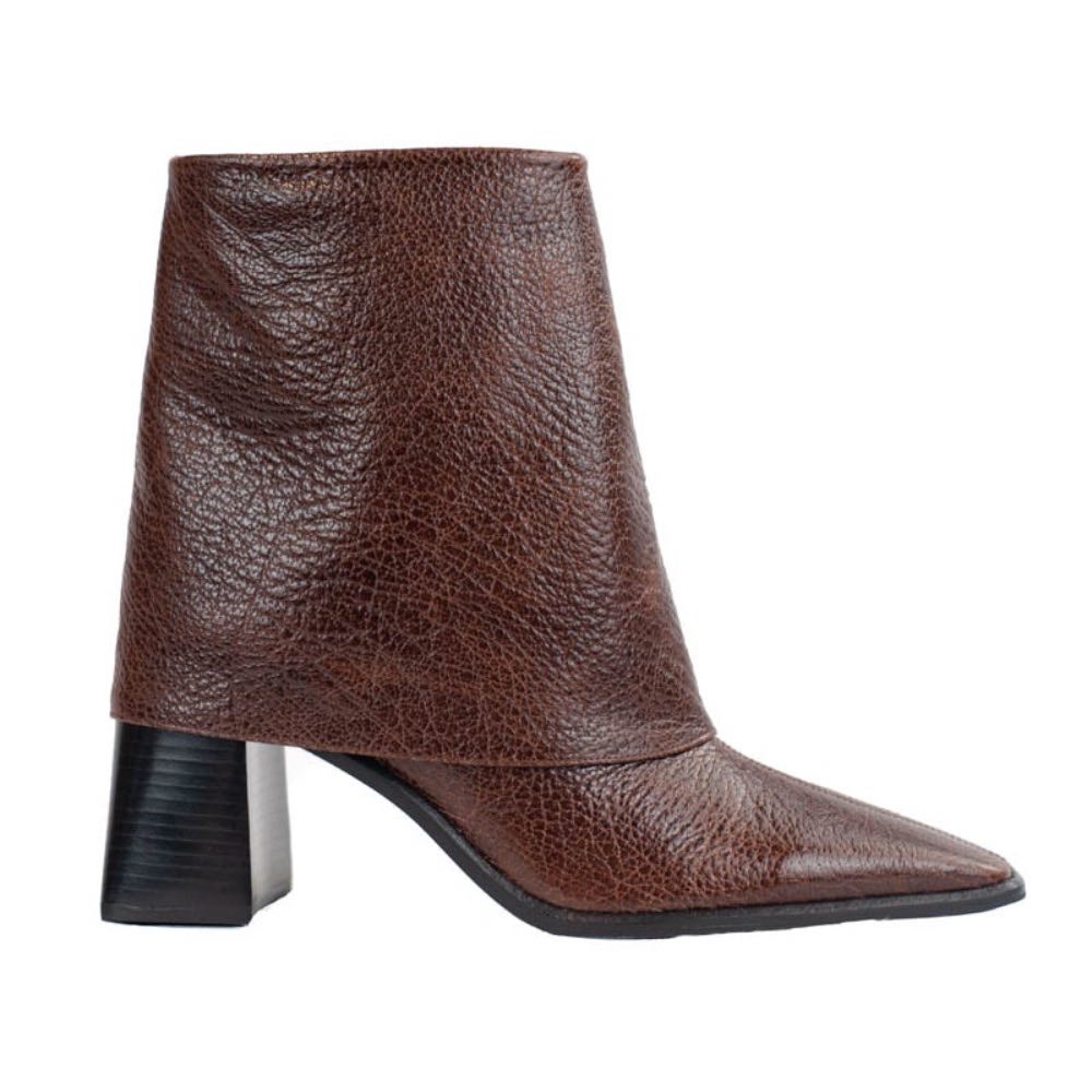 Bota Média de Couro La Fenice Brown 105732