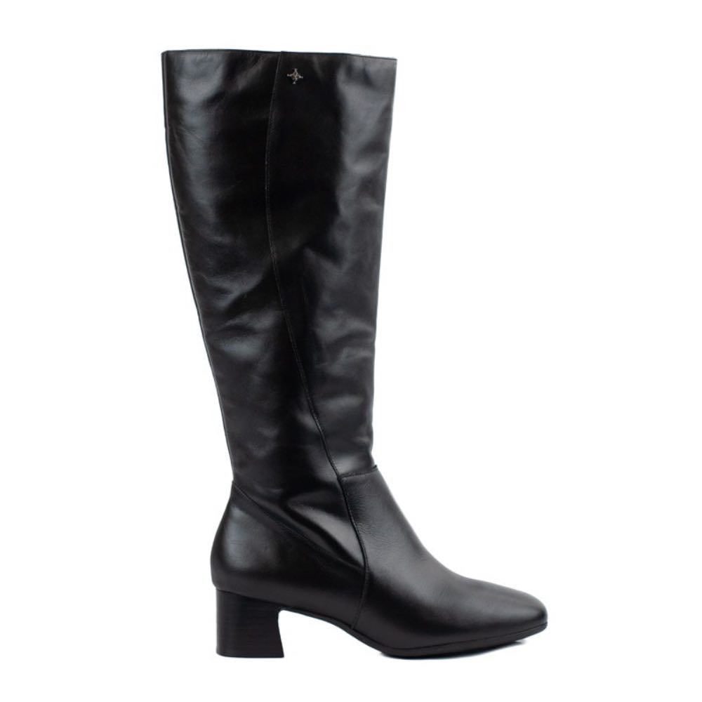 Bota Longa de Couro Veneto La Fenice 105717 Preto