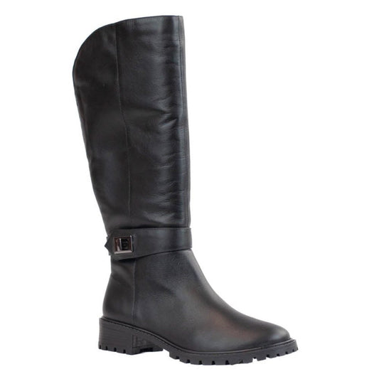 Bota Longa de Couro Veneto La Fenice Preto 105735