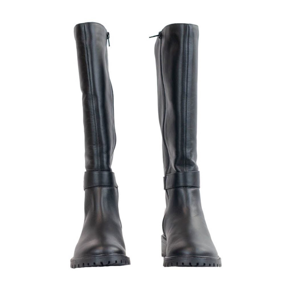 Bota Longa de Couro Veneto La Fenice Preto 105735